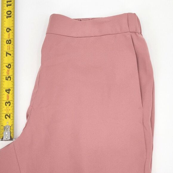 J Crew Drapey Pull On Trousers Pants Womens 8 Pink Straight Leg Office Work Chic - Picture 5 of 9